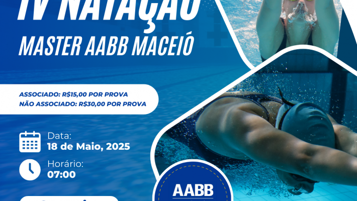 IV Natação Master AABB Maceió: Venha participar dessa grande competição!